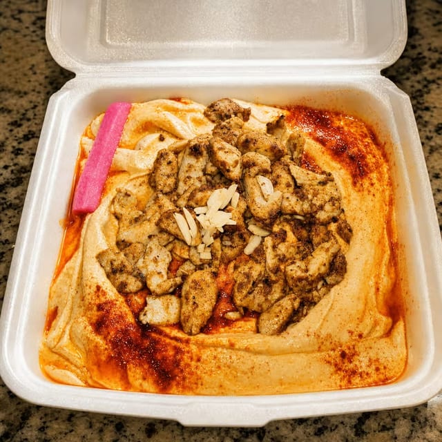 Hummus with Chicken.